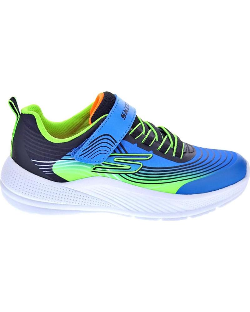 ZAPATILLAS DEPORTIVAS SKECHERS MICROSPEC ADVANCE NIÑO VELCRO AZUL LIMA VARIOS COLORES
