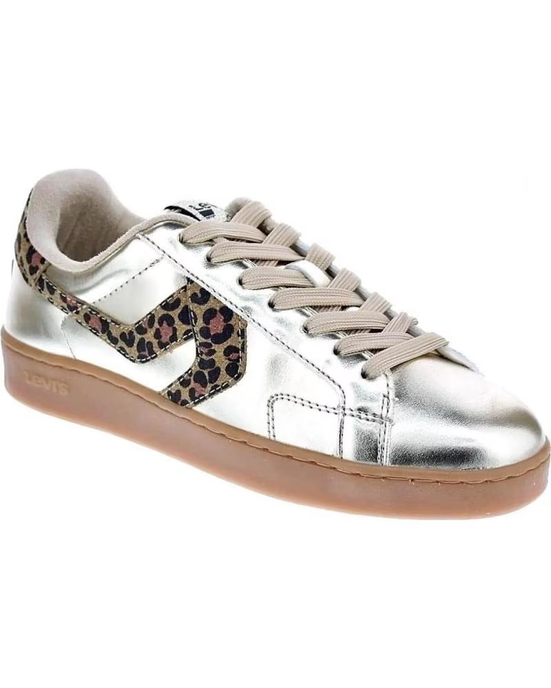 Zapatillas Levis Swift Jr Niña Dorado Leopardo Oro
