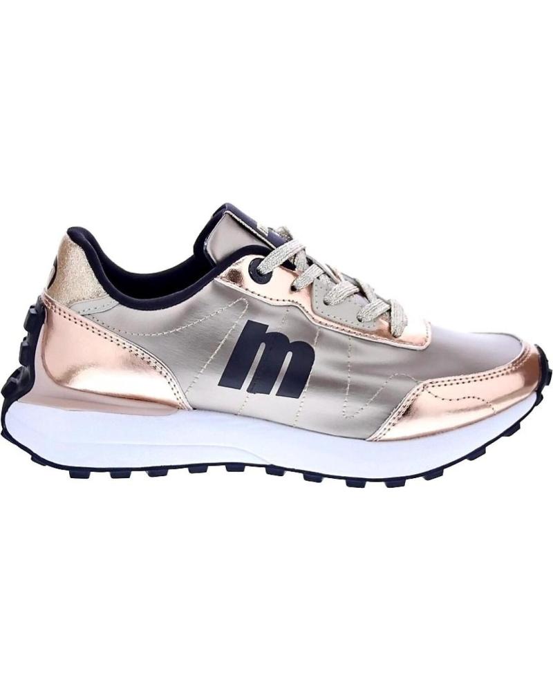 ZAPATILLAS DEPORTIVAS MTNG MUSTANG BEIGE CON DETALLES ORO Y AZUL CELESTE C58636 - POLIMER 2 ORO - BULLE BEIGE