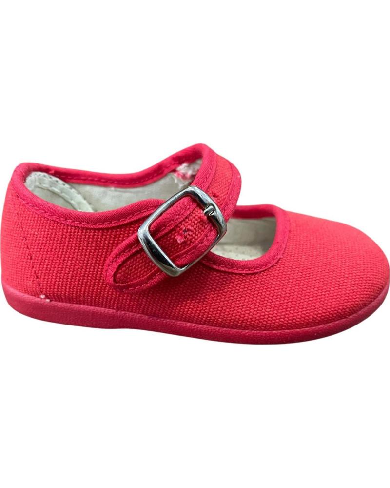 CONDIZ ZAPATILLAS MERCEDITAS DE LINO ROJO PARA NIÑA VARIOS COLORES