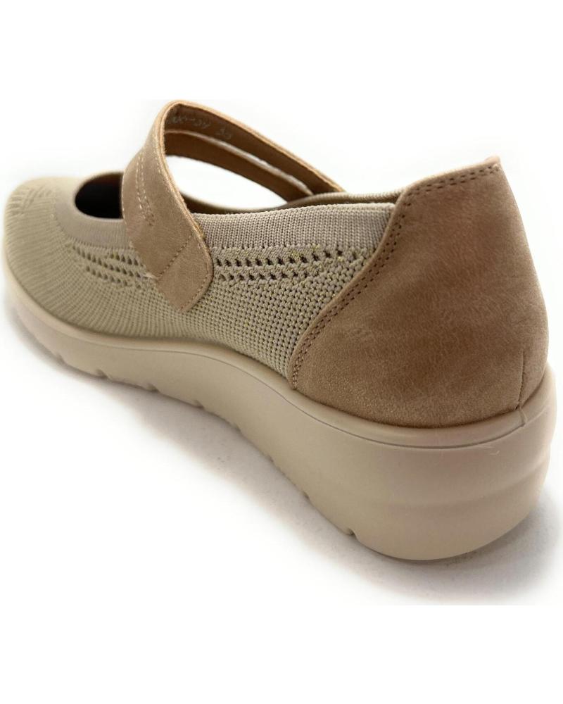 ZAPATOS MERCEDITAS DEMAX TEXTIL NIÑA BEIGE AMARILLO