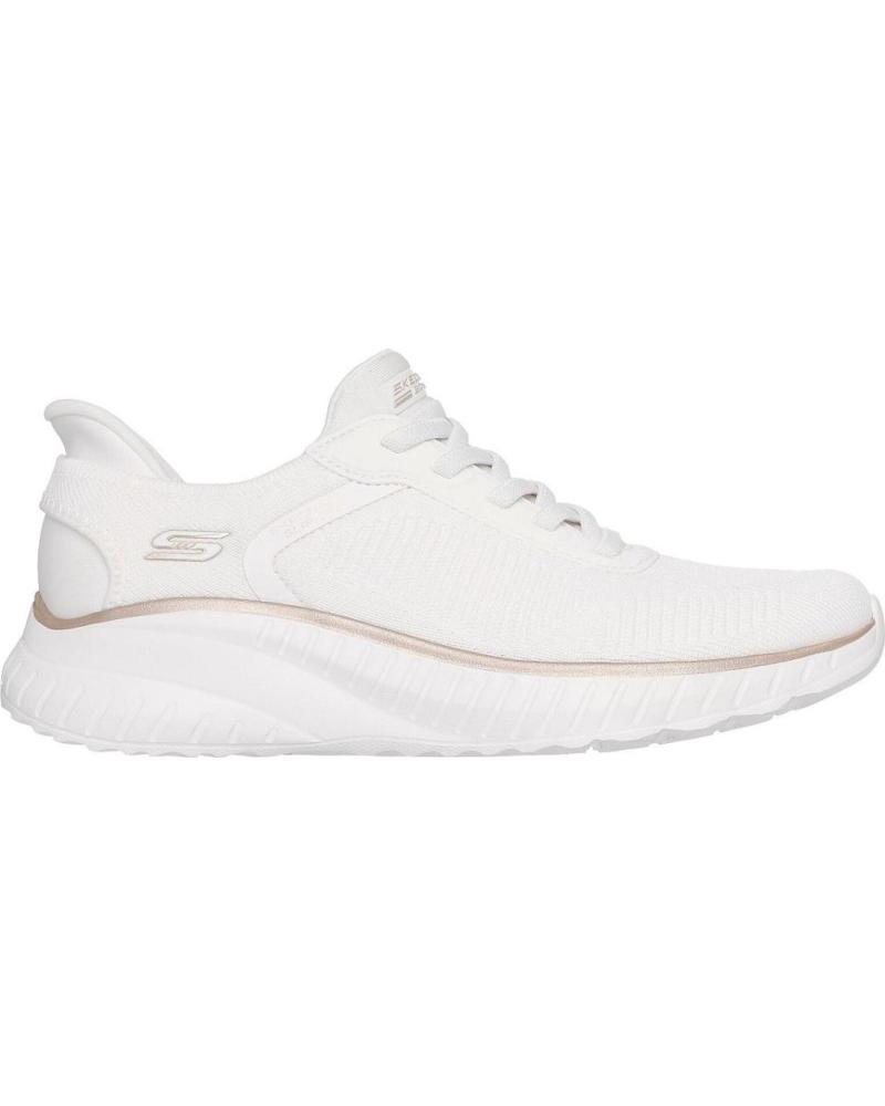 SKECHERS ZAPATILLAS SKECHERS 117497 MUJER CASUAL SLIP-INS BLANCAS Y DORADAS BLANCO Y ORO