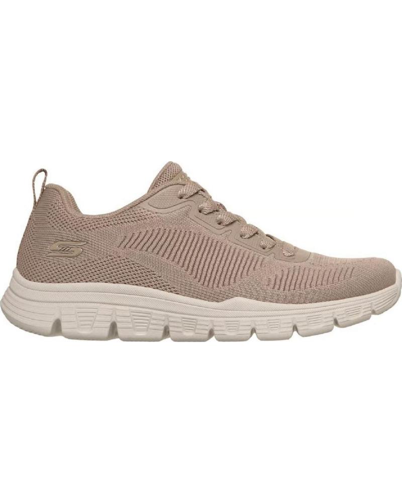 SKECHERS ZAPATILLAS CASUAL SKECHERS MUJER 117700 TAUPE TAUPE