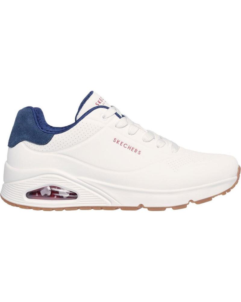 SKECHERS ZAPATILLAS CASUAL SKECHERS 183004 HOMBRE BLANCO Y AZUL BLANCO Y AZUL M