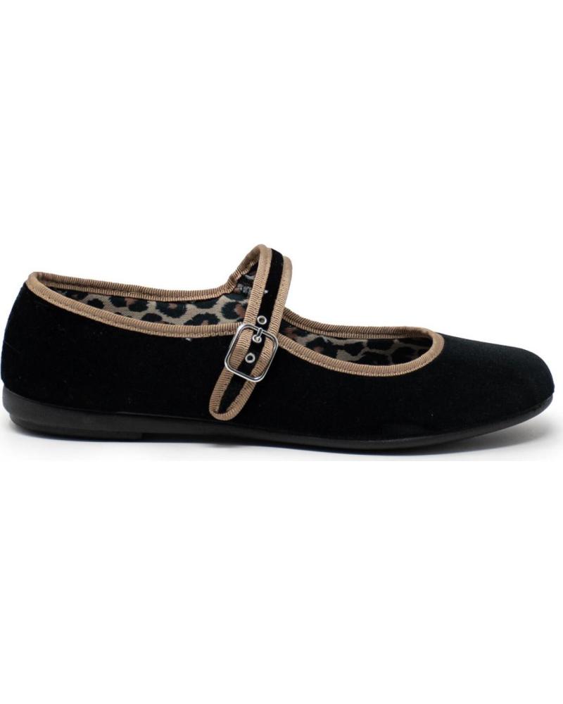 VUL-LADI ZAPATILLAS MERCEDES DE TERCIOPELO NEGRO PARA MUJER NEGRO
