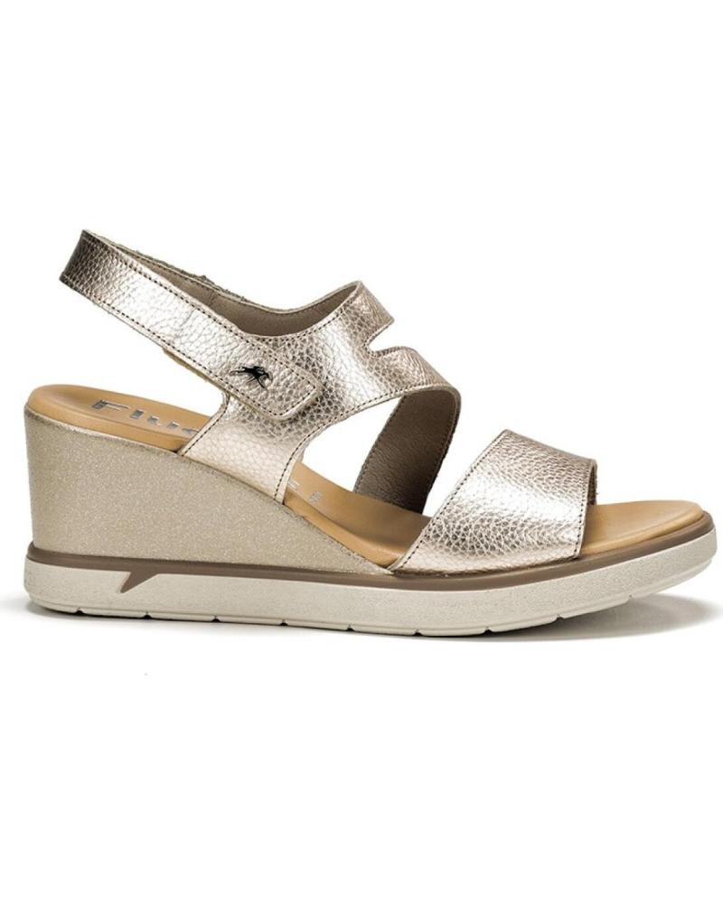 SANDALIA DE CUÑA FLUCHOS SMASH MUJER PLATEADA PLATEADO