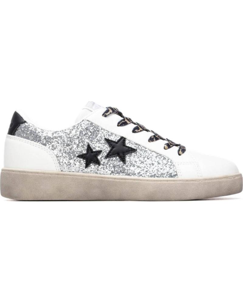 TEDDY SMITH ZAPATILLAS TEDDY SMITH CON ESTRELLAS PLATEADAS Y DETALLES EN NEGRO PLATA