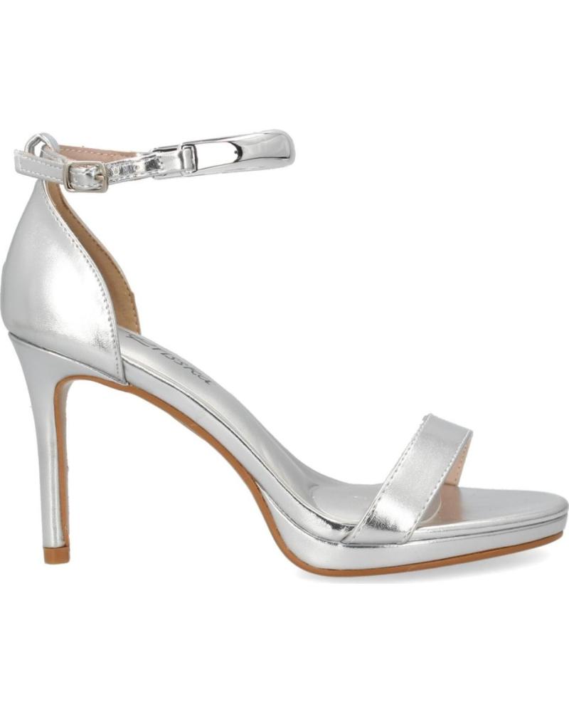 SPORT3PUNTO0 SANDALIAS DE TACÓN PLATEADAS CON CORREA AL TOBILLO VARIOS COLORES