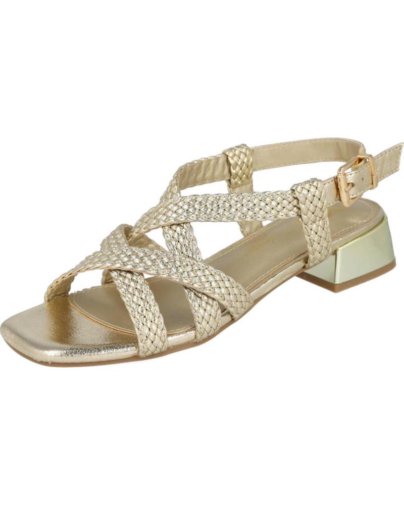 XTI SANDALIAS XTI TACON BAJO TRENZADAS MUJER ORO ORO