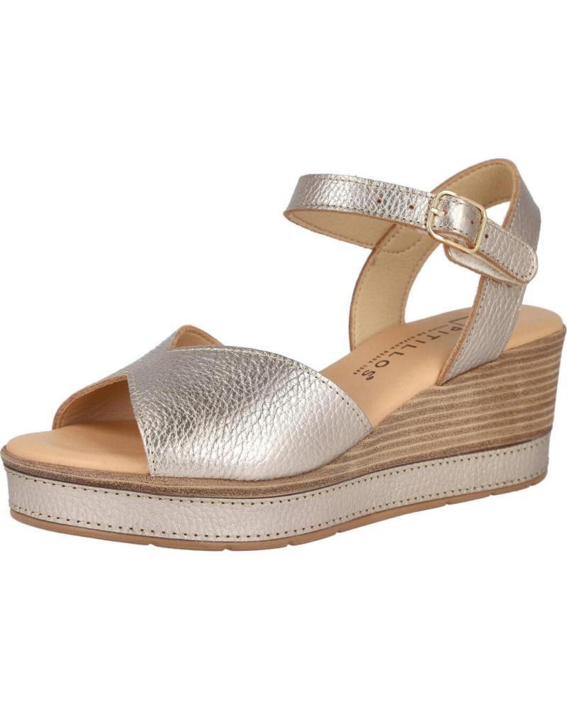 PITILLOS SANDALIAS DE CUÑA METALIZADAS PITILLOS 11280 ORO ORO