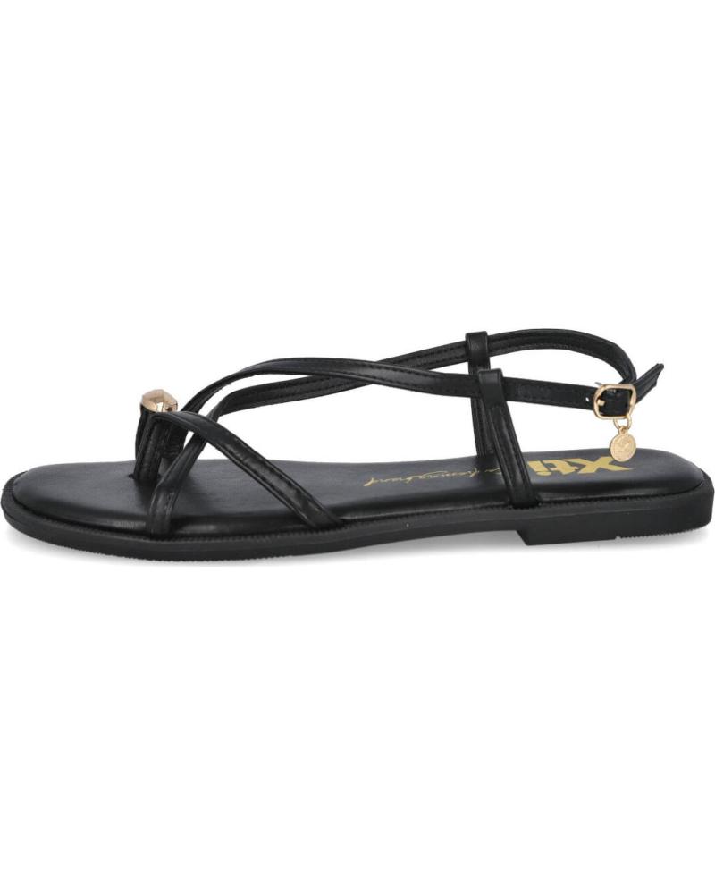 XTI SANDALIAS PLANAS XTI CON ANILLO PARA MUJER NEGRO