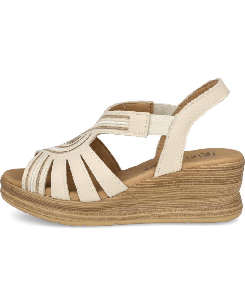 PITILLOS SANDALIAS DE CUÑA PITILLOS 11053 MUJER CREMA CREMA