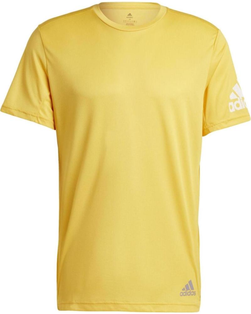ADIDAS CAMISETA ADIDAS RUN DE MANGA CORTA PARA HOMBRE AMARILLO