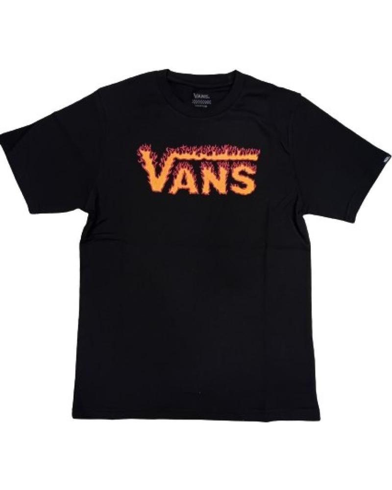 VANS OFF THE WALL CAMISETA VANS OFF THE WALL KAMPFYRE SS CREW TEE-B NEGRA CON ESTAMPADO DE LLAMAS VARIOS COLORES
