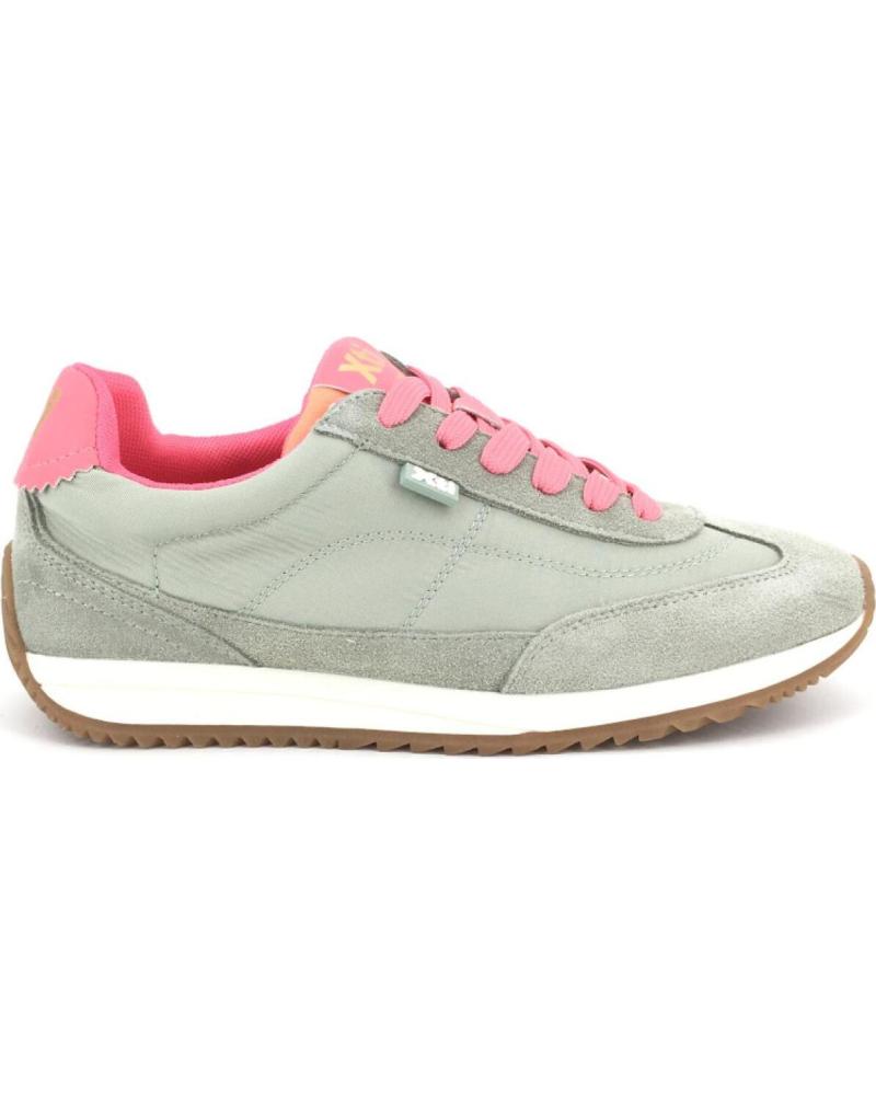 ZAPATILLAS XTI CASUAL MUJER MODELO 145209 VERDE ROSA KAKI