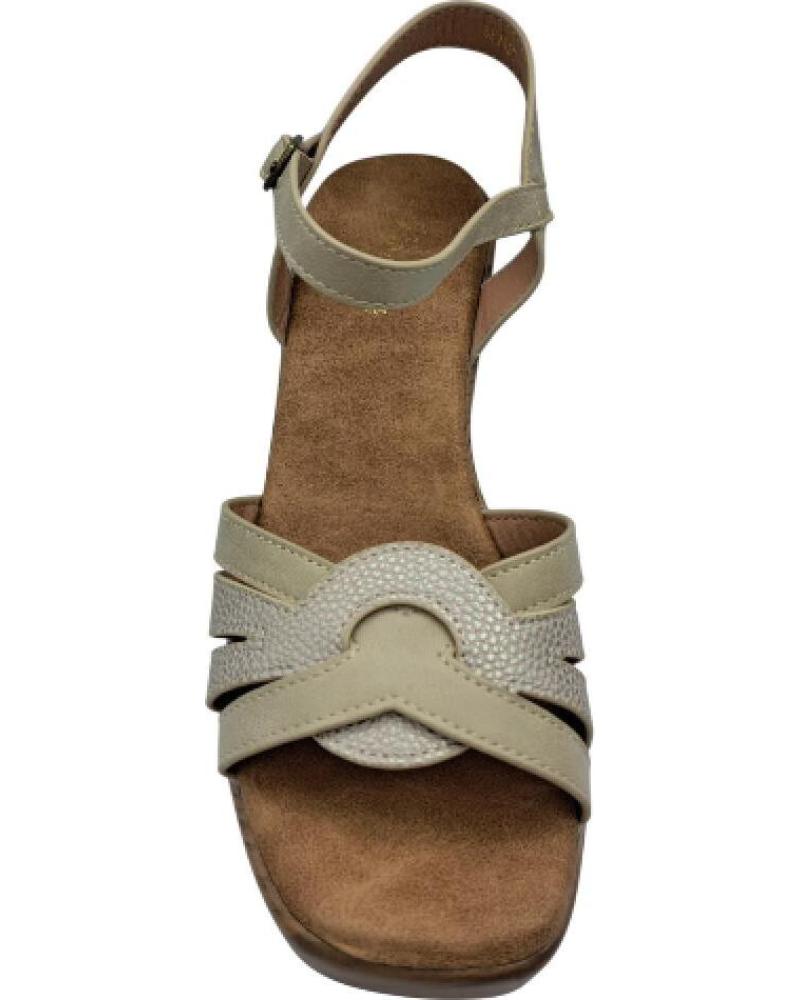 CALZADOMANIA SANDALIA DE TACÓN BEIGE BEIGE