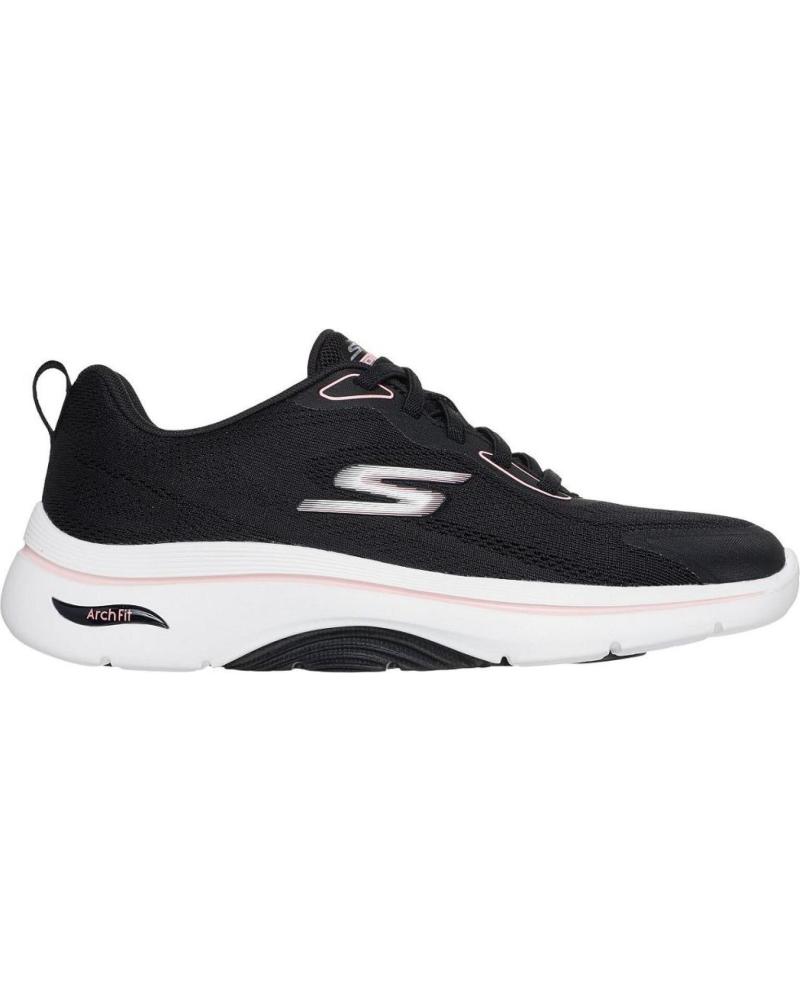 SKECHERS ZAPATILLAS SKECHERS MUJER 125346 CASUALES NEGRO Y ROSA NEGRO Y ROSA