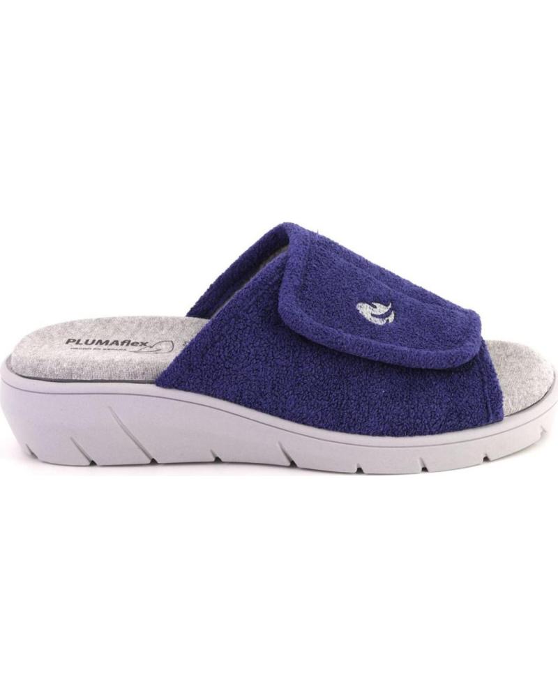 PLUMAFLEX PLUMAFLEX ZAPATILLAS DE CASA PARA MUJER CON CIERRE DE VELCRO AZUL MARINO