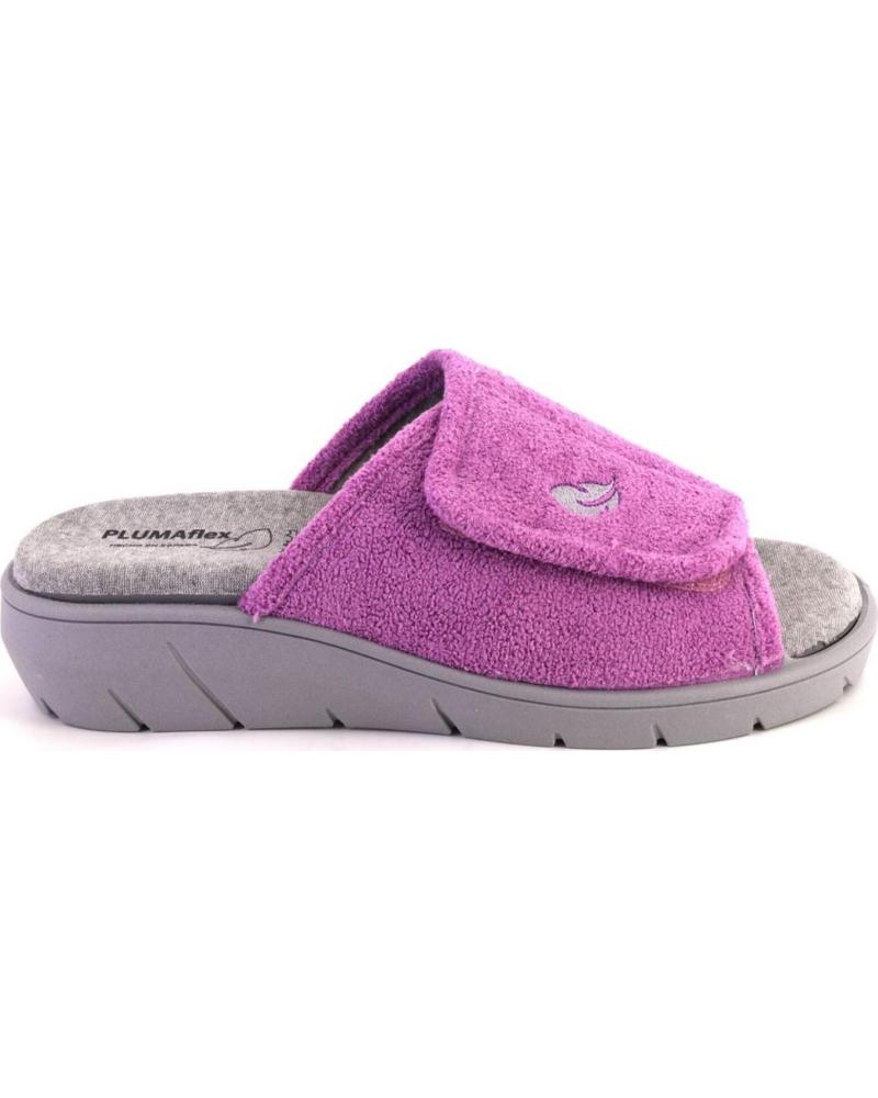 PLUMAFLEX ZAPATILLAS DE CASA PLUMAFLEX MUJER GRISES Y ROSAS ROSA