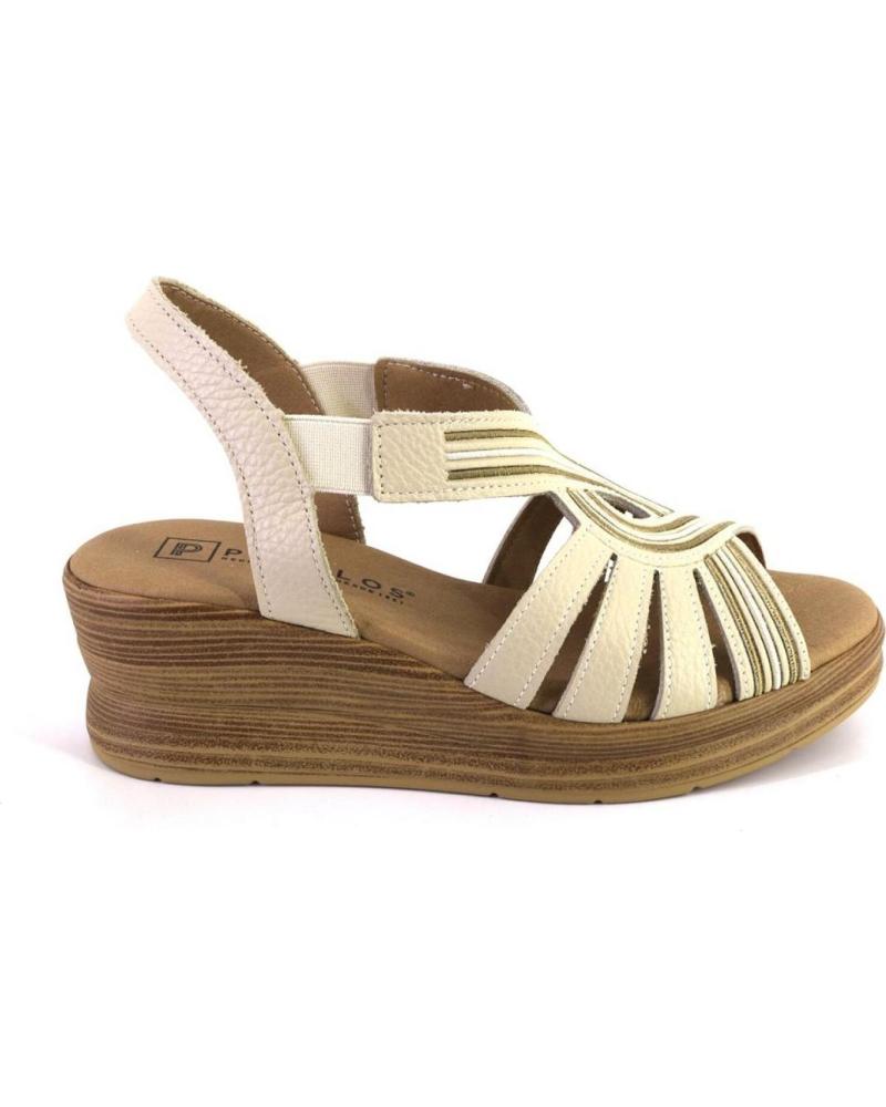 PITILLOS SANDALIAS DE MUJER PITILLOS PIEL CREMA CREMA