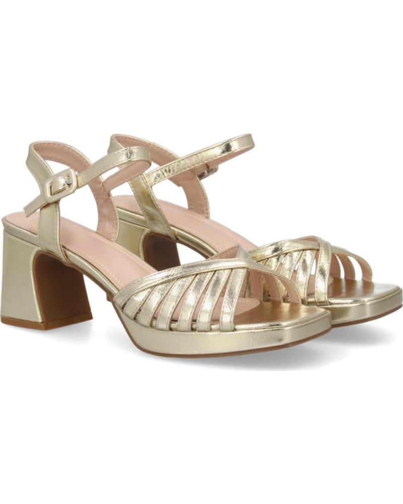 SPORT3PUNTO0 SANDALIAS DE TACÓN DORADAS CON TIRAS ENTRECRUZADAS VARIOS COLORES