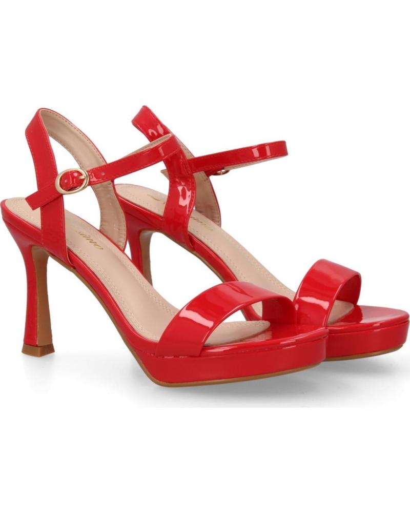 SPORT3PUNTO0 SANDALIAS DE TACÓN DE CHAROL ROJO VARIOS COLORES