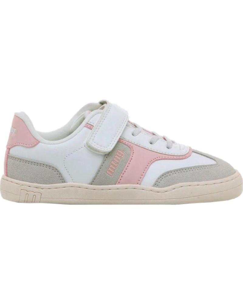 MTNG ZAPATILLAS MUSTANG BAREFOOT PARA NIÑO, ESTILO CASUAL, BLANCO Y ROSA BLANCO-ROSA