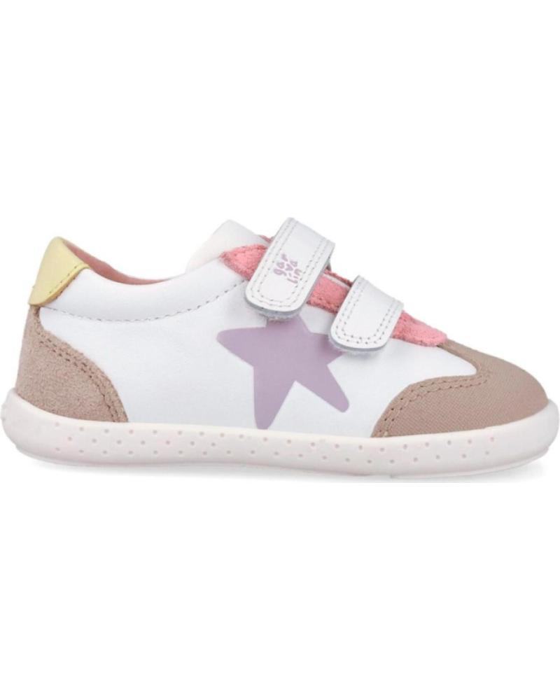 GARVALIN ZAPATILLAS GARVALIN BAREFOOT NIÑO BLANCO-LILA CON ESTRELLA BLANCO-LILA
