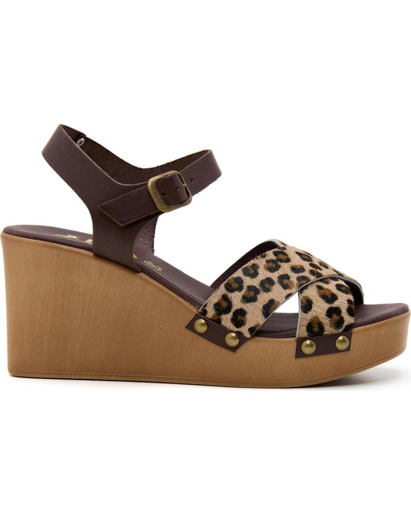 LOIS JEANS SANDALIAS CUÑA LOIS JEANS CON ESTAMPADO ANIMAL ARENA