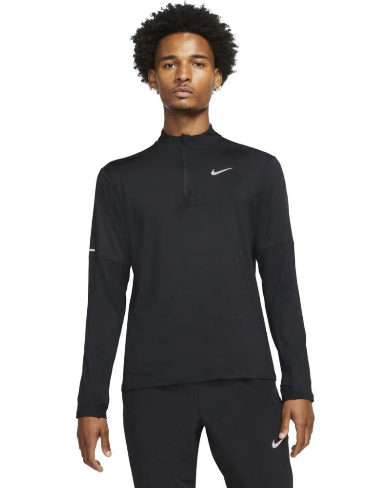 NIKE CAMISETA NIKE DRI-FIT DE HOMBRE CON MEDIA CREMALLERA NEGRO