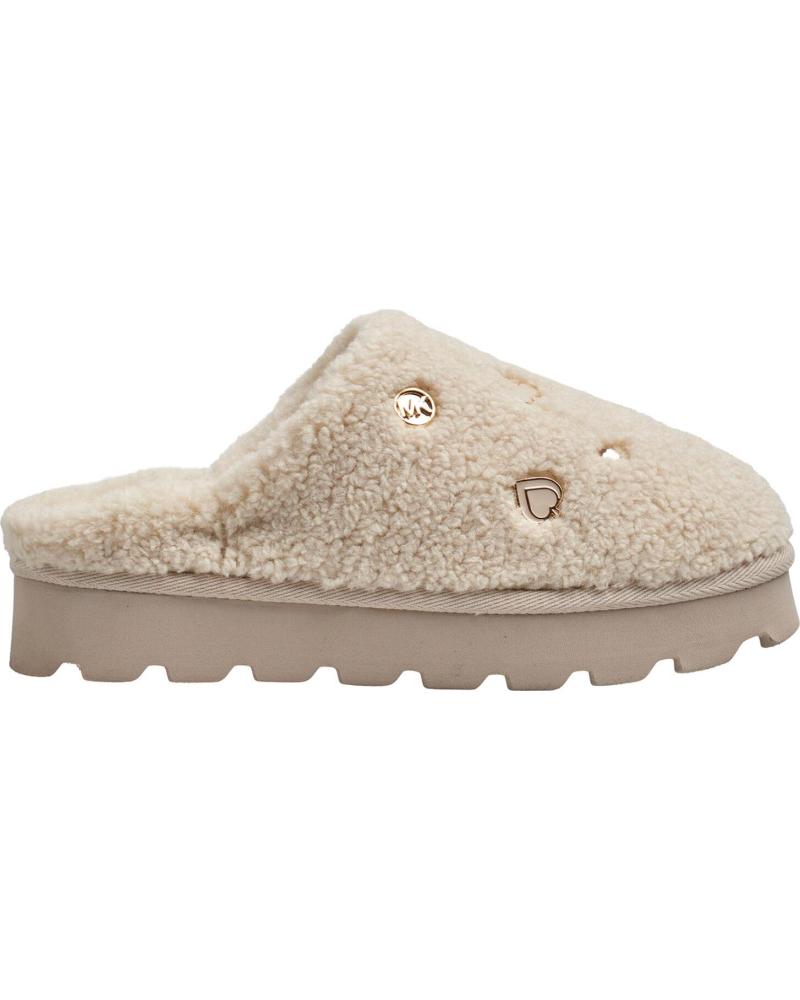 MICHAEL KORS ZAPATILLAS DE CASA MICHAEL KORS WINNIE PARA MUJER, COLOR CREMA CREMA