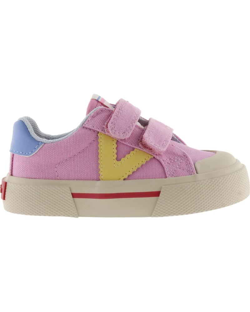 VICTORIA ZAPATILLAS VICTORIA TRIBU MINIMALISTA LONA NIÑA CIERRE VELCRO ROSA ROSA