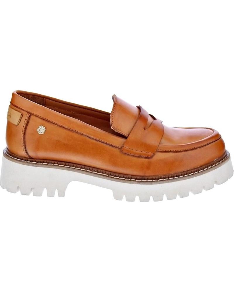 Mocasines de Mujer CARMELA MOCASINES DE MUJER CARMELA DE PIEL CAMEL CON SUELA TRACK CAMEL