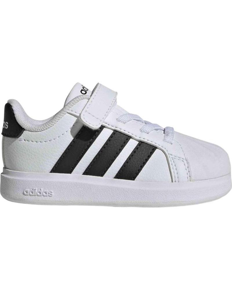 ADIDAS ZAPATILLAS ADIDAS GRAND COURT PARA NIÑOS, BLANCAS Y NEGRAS FTWWHT-CBLACK-CBLACK