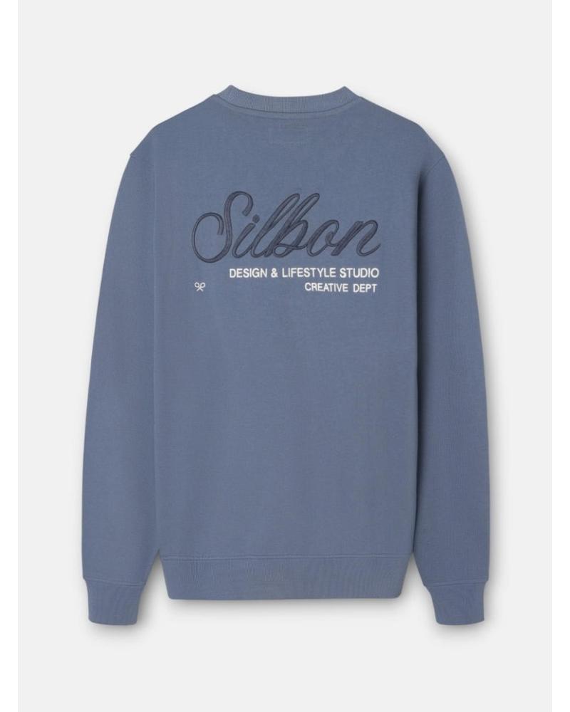 SILBON SUDADERA SILBON AZUL MARINO CON LOGO NAN