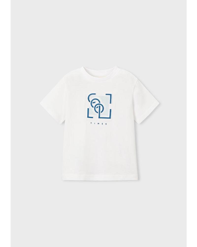MAYORAL CAMISETA BLANCA DE MANGA CORTA CON ESTAMPADO PARA NIÑO MAYORAL BLANCO