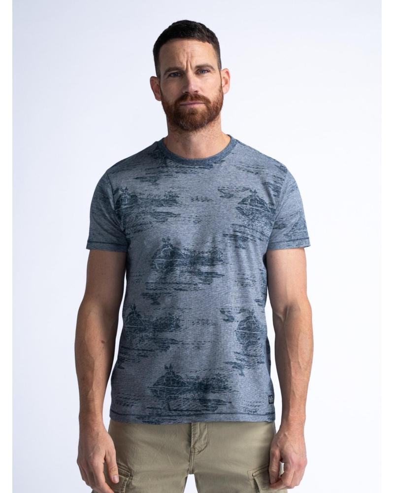 PETROL CAMISETA PETROL TSR650 AZUL CON ESTAMPADO AZUL