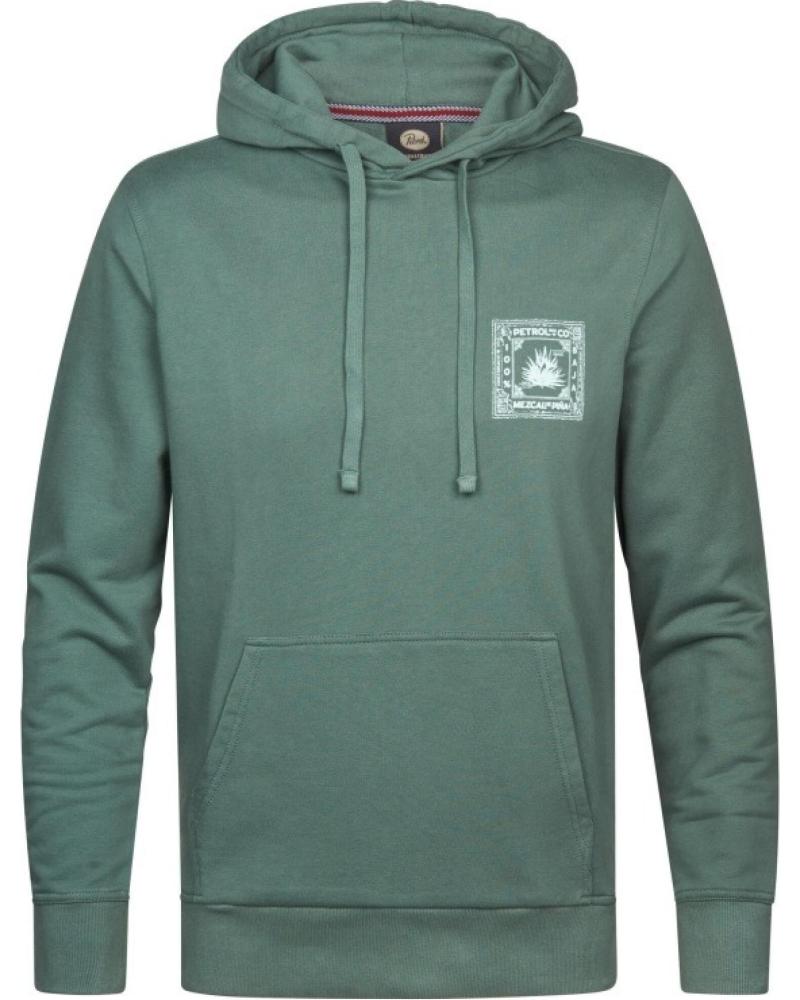 PETROL SUDADERA CON CAPUCHA VERDE SWH391 VERDE