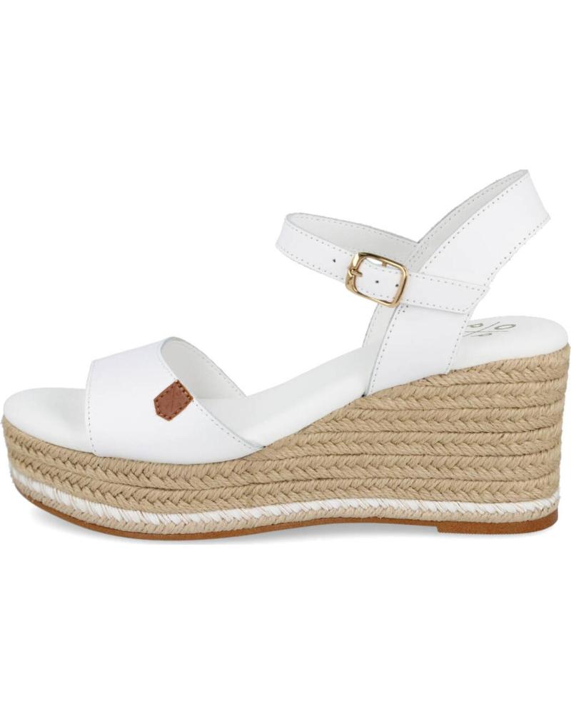 POPA SANDALIAS DE CUÑA CON PLATAFORMA POPA 071-ARENAL PARA MUJER BLANCO