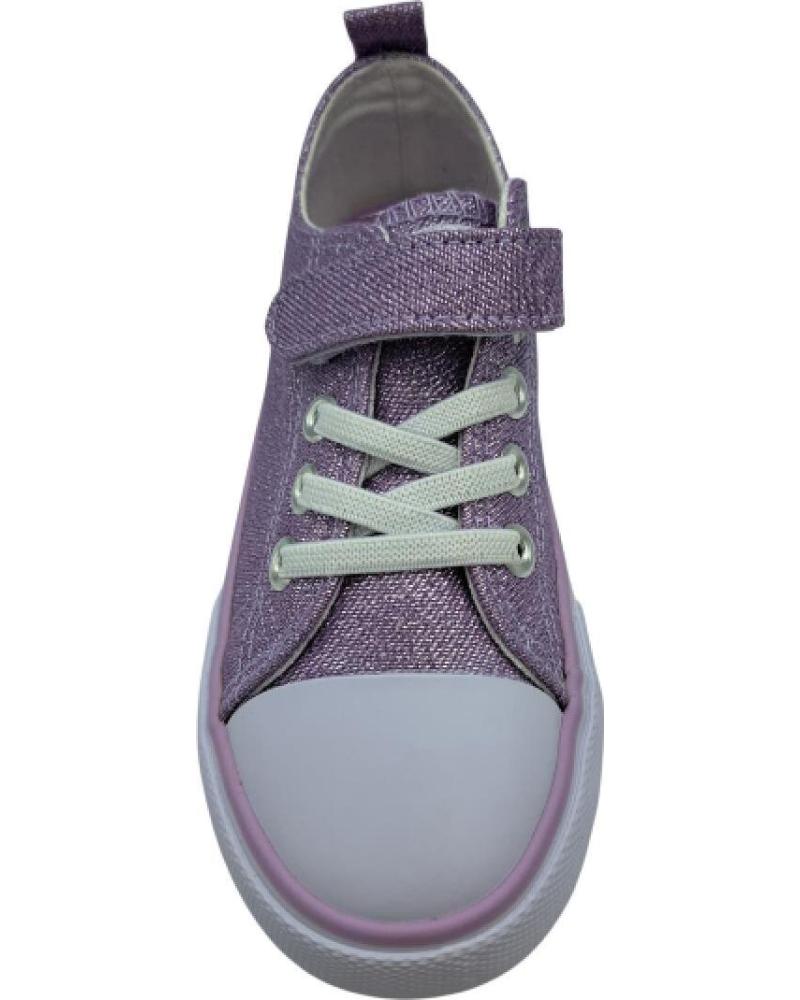 CALZADOMANIA ZAPATILLAS LONA LILA CON PUNTERA DE GOMA Y CIERRE DE VELCRO LILA