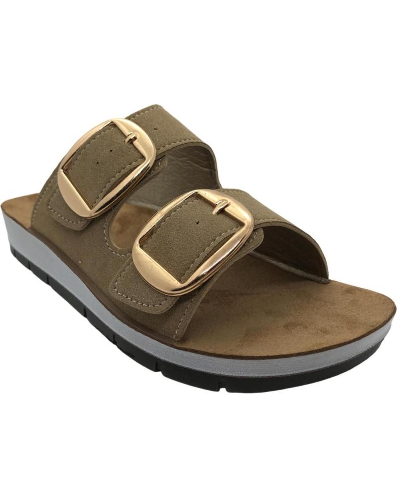 INBLU SANDALIA INBLU MUJER CP000061 HEBILLAS DORADAS CUERO SINTÉTICO ARENA