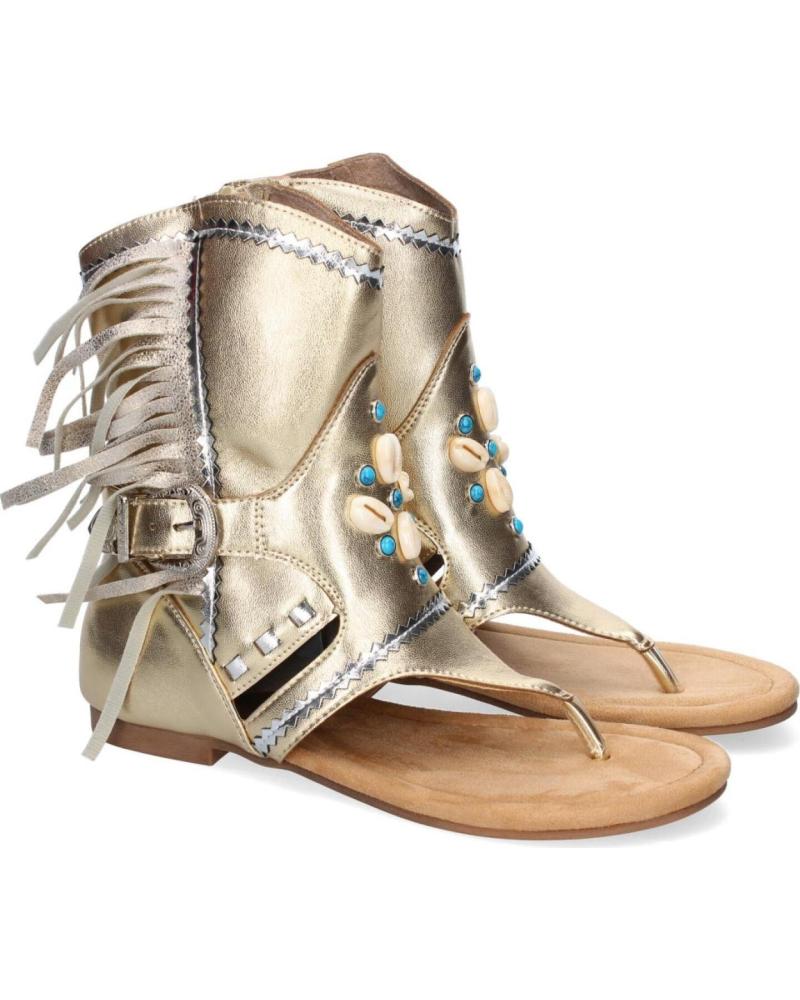 SPORT3PUNTO0 SANDALIAS GLADIADOR DORADAS CON FLECOS VARIOS COLORES