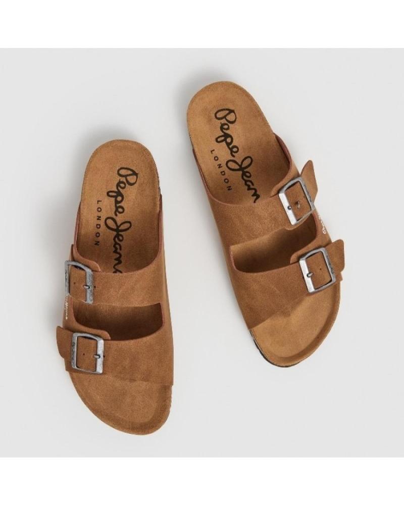 PEPE JEANS SANDALIAS PEPE JEANS DE CORCHO MARRONES CON DOBLE TIRA MARRóN