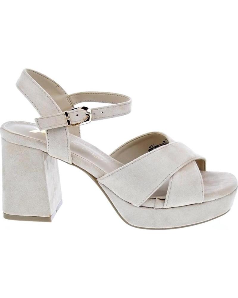 SANDALIAS DE PLATAFORMA CON TIRAS CRUZADAS XTI BEIGE