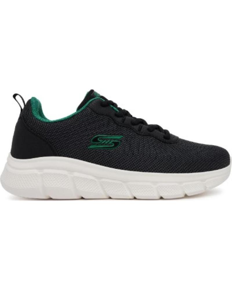 SKECHERS ZAPATILLAS SKECHERS BOBS B FLEX ICY EDGE HOMBRE NEGRO-VERDE BLK NEGR-VE