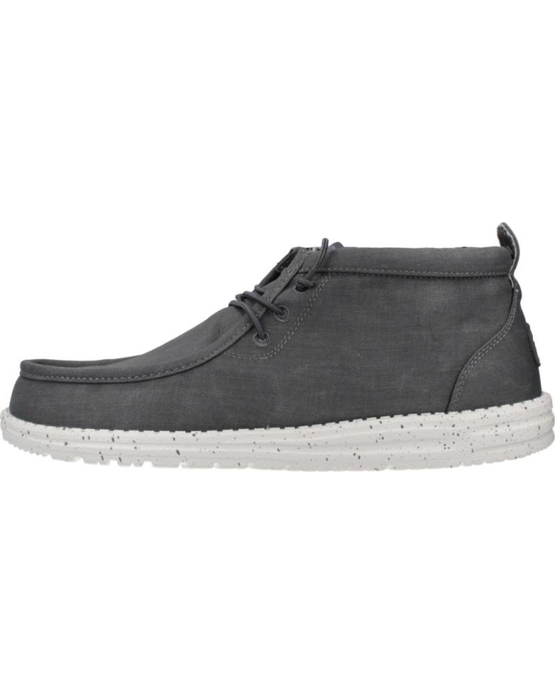 HEY DUDE ZAPATILLAS HOMBRE WALLY MID CANVAS GRIS GREY