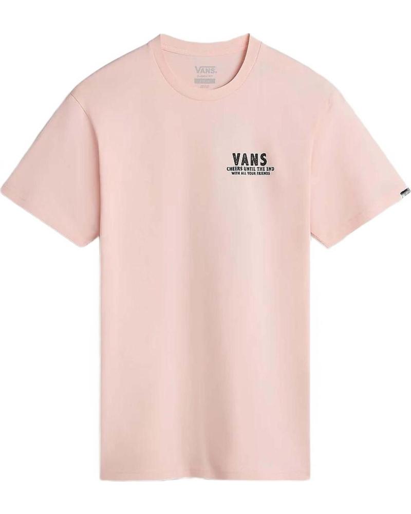 VANS OFF THE WALL CAMISETA VANS OFF THE WALL MANGA CORTA HOMBRE ROSA ROSA