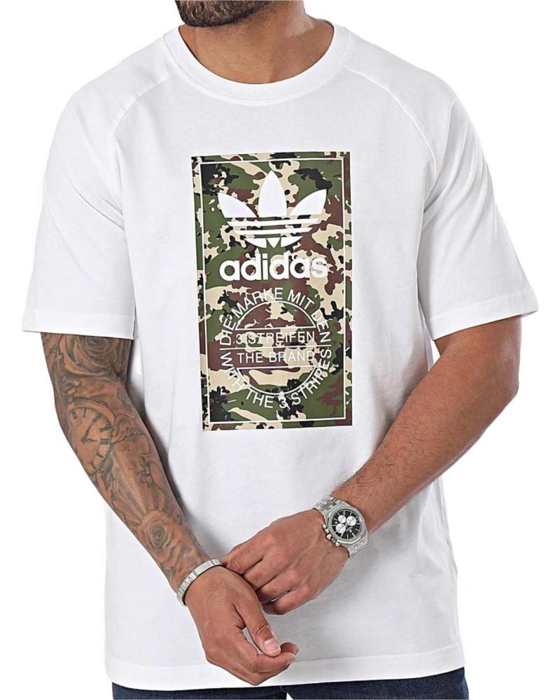 ADIDAS CAMISETA ADIDAS CAMO TONGUE TEE BLANCA BLANCO