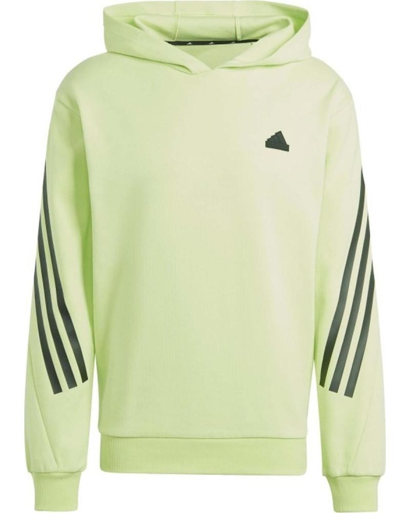 ADIDAS SUDADERA CON CAPUCHA ADIDAS FUTURE ICONS 3-STRIPES PARA HOMBRE VERDE