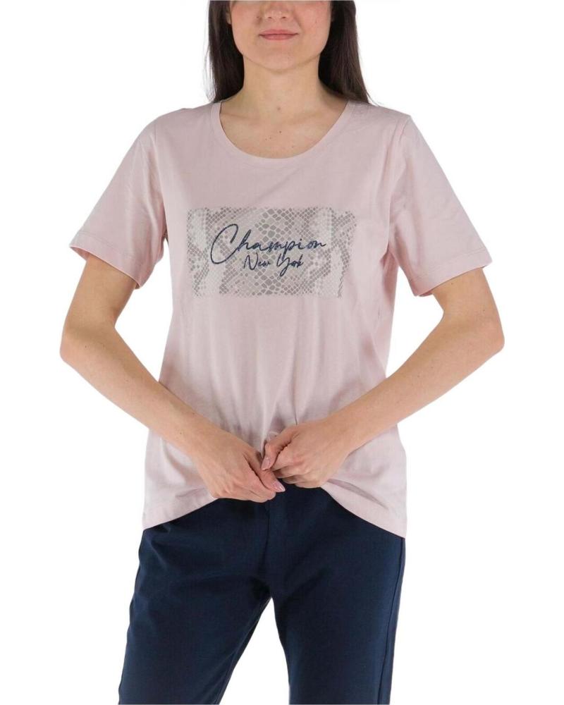 CHAMPION CAMISETA CHAMPION CON LOGO ESTAMPADO ROSA
